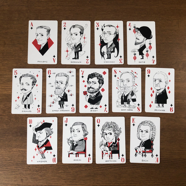 Classical Composer Playing Cards x2