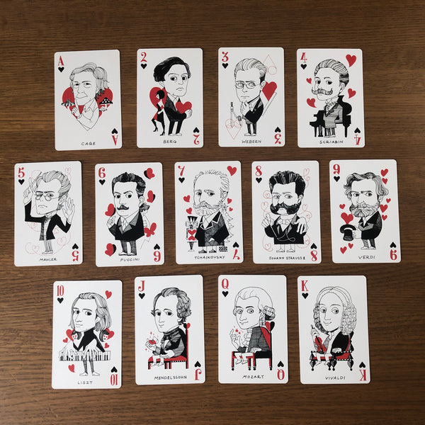 Classical Composer Playing Cards x2