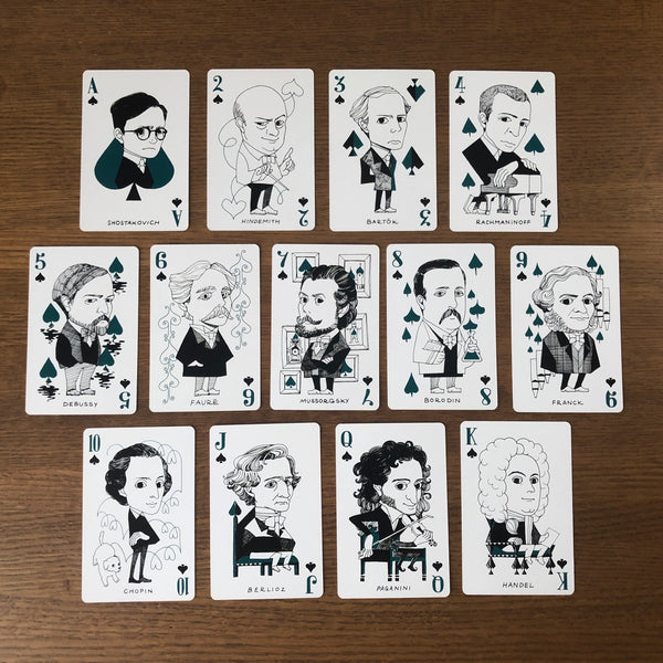 Classical Composer Playing Cards x2