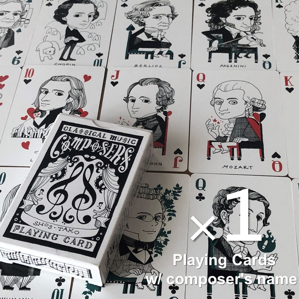 Classical Composer Playing Cards x1