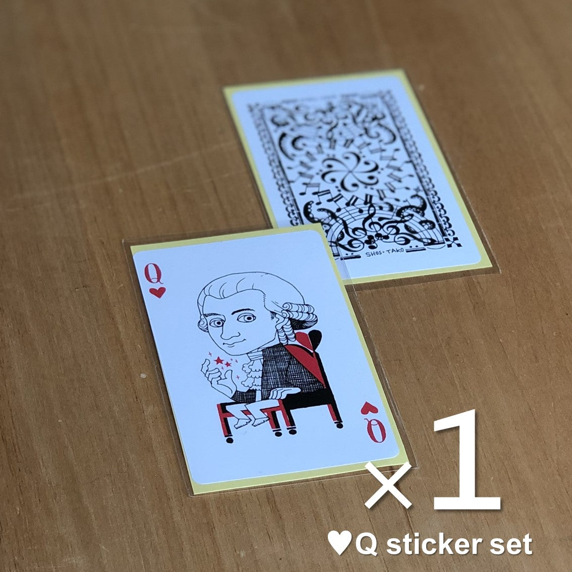 Mozart/Playing Cards Stickers